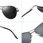 Fashion Metal Pilot Polarizing Sunglasses